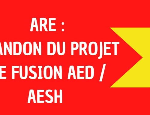 ARE : Abandon du projet de fusion AED / AESH
